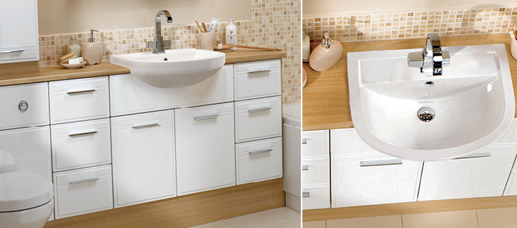 sienna fitted bathroom furniture → traditional range